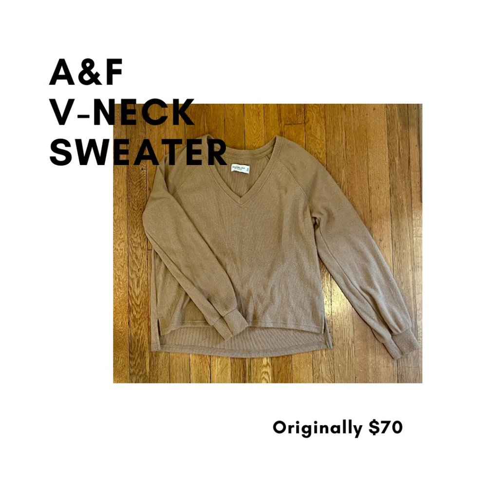 Abercrombie and Fitch Soft A&F Cozy V-Neck Sweater